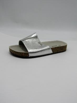 Klapki damskie na płaskim (36-41) 0509S SILVER