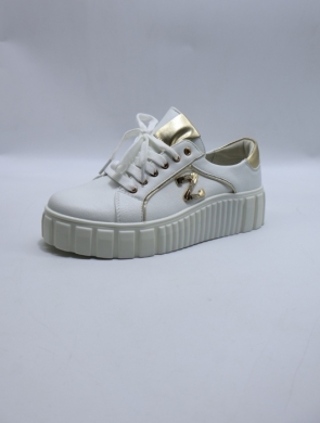 Buty sportowe damskie na płaskim (36-41) 6250-2 WHITE