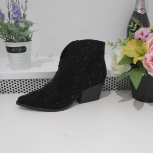 Botki damskie na obcasie (36-41) 9565 BLACK
