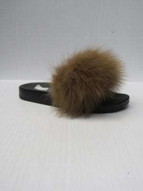 Klapki damskie z futerkiem (36-41) 8080 BROWN