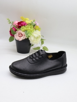 Półbuty damskie na płaskim (36-41) 60611-1 BLACK