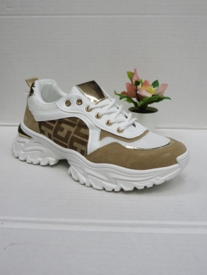 Buty sportowe damskie na płaskim (36-41) HL22315 BEIGE
