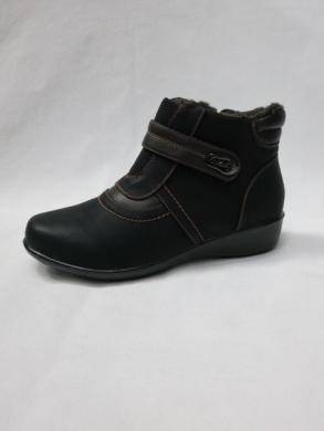 Botki damskie ocieplane na płaskim (37-42) 6135 BLACK