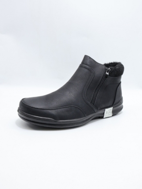Botki męskie ocieplane (40-46) 1360-1 BLACK