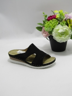 Klapki damskie na koturnie (36-41) N24-1068 BLACK