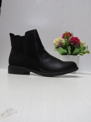 Botki damskie ocieplane na płaskim (36-41) 014A BLACK