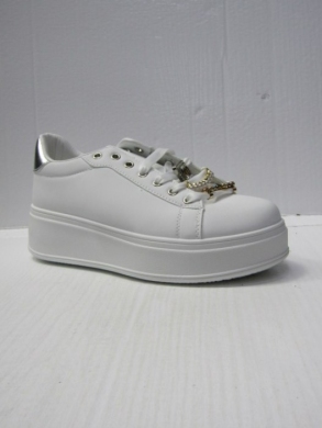 Buty sportowe damskie na koturnie (36-41) 1711 WHITE/SILVER