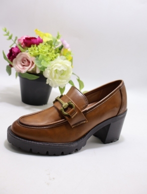 Półbuty damskie na obcasie (36-41) CHC367 CAMEL