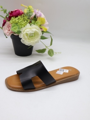 Klapki damskie na płaskim (36-41) 9703 BLACK
