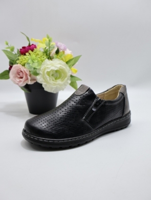 Półbuty damskie na płaskim (36-41) 22T46-1 BLACK