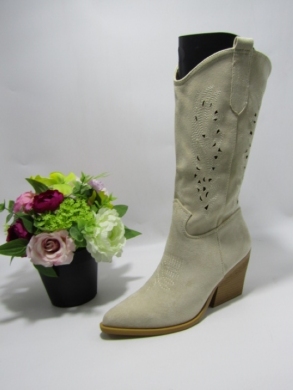 Kozaki damskie na obcasie (36-41) 2261 BEIGE