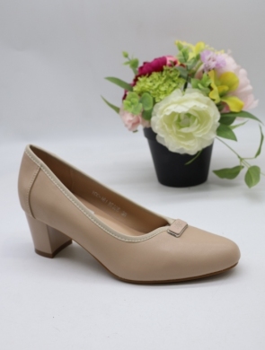 Czółenki damskie na obcasie (36-41) YCC-161 BEIGE