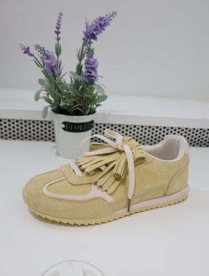 Buty sportowe damskie na płaskim (36-41) 9052 KHAKI