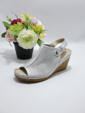 Sandały damskie na koturnie (36-41) 0521 SILVER