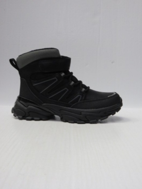 Botki chłopięce ocieplane (32-37) HC387 BLACK/GREY