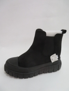 Botki damskie jesienne na płaskim (36-41) 19310 BLACK