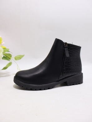 Botki damskie ocieplane na płaskim (36-41) XCHE-28 BLACK