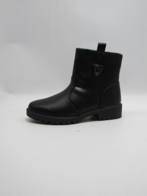 Botki damskie ocieplane na płaskim (36-41) 24005 BL/PU