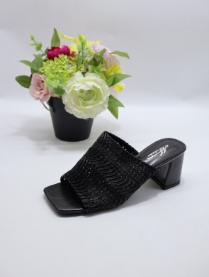 Klapki damskie na obcasie (36-41) 2026-2 BLACK