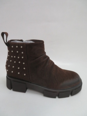 Botki damskie jesienne na płaskim (36-41) ST67 BROWN