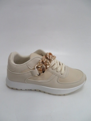 Buty sportowe damskie na płaskim (36-41) 6368 BEIGE