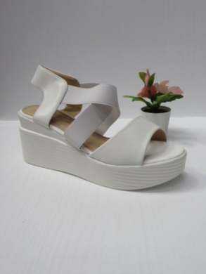 Sandały damskie na koturnie (36-41) B-9052 WHITE