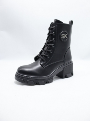 Botki damskie ocieplane na obcasie (36-41) SA3010-1 BLACK