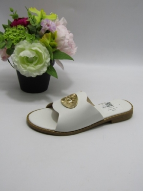 Klapki damskie na płaskim (36-41) KK-739 WHITE