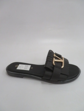 Klapki damskie na płaskim (36-41) 2113-1 BLACK