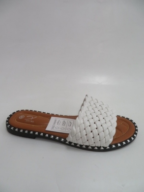 Klapki damskie na płaskim (36-41) W262 WHITE