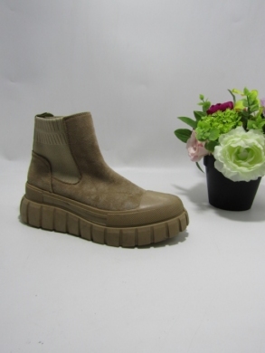 Botki damskie na płaskim (36-41) F1016 KHAKI