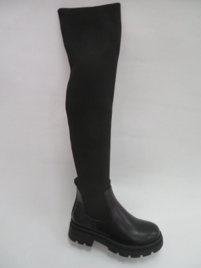 Kozaki damskie jesienne na płaskim (36-41) JW142 BLACK
