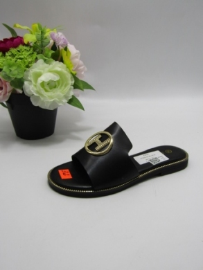 Klapki damskie na płaskim (36-41) P7293-02 BLACK