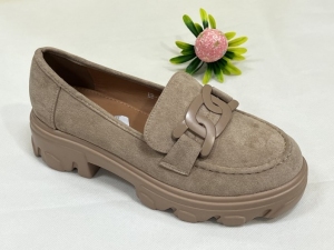 Mokasyny damskie na koturnie (36-41) H193 KHAKI