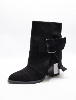 Botki damskie na obcasie (36-41) 7250 BLACK