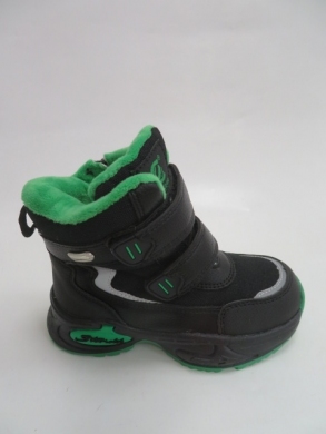 Botki dziewczęce ocieplane (26-31) H273 BLACK/GREEN