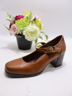 Półbuty damskie na obcasie (36-41) YCC-105 BROWN