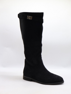 Kozaki damskie ocieplane na płaskim (36-41) 88-2 BLACK