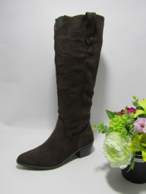 Kozaki damskie na obcasie (36-41) 8618 BROWN