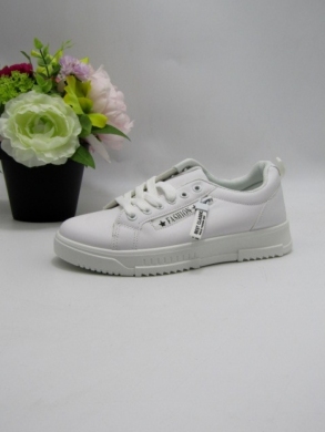 Buty sportowe damskie na płaskim (36-41) TC910 WHITE
