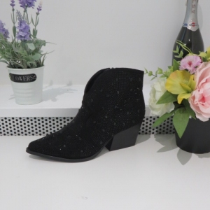 Botki damskie na obcasie (36-41) 9565 BLACK