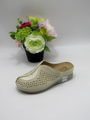 Klapki damskie na płaskim (36-41) JH1-1 BEIGE
