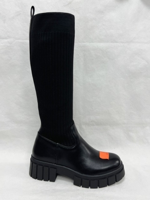 Kozaki damskie na płaskim (36-41) JW170 BLACK