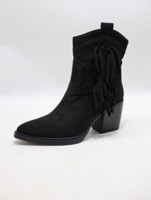 Botki damskie na obcasie (36-41) 68345 BLACK