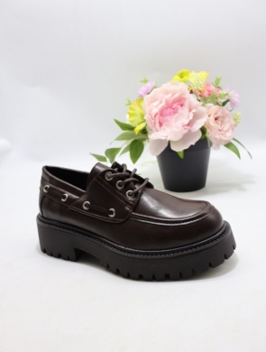 Mokasyny damskie na płaskim (36-41) 68332 BROWN
