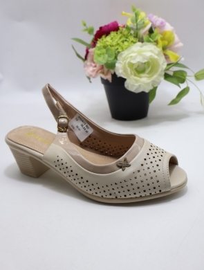 Sandały damskie na obcasie (36-41) 955A13 BEIGE