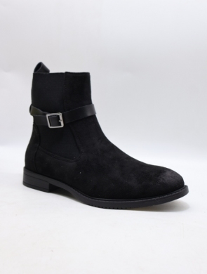Botki damskie ocieplane na płaskim (36-41) K22021A BLACK