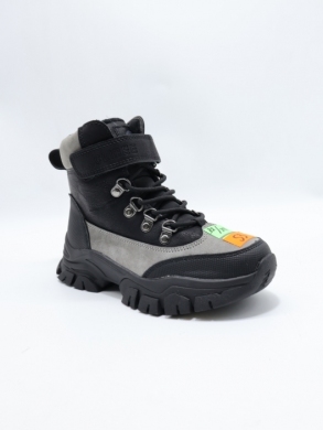 Botki chłopięce ocieplane (32-37) HC366 GREY/BL