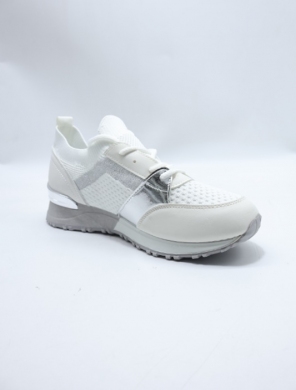 Buty sportowe damskie na płaskim (36-41) 7-2145D WHITE