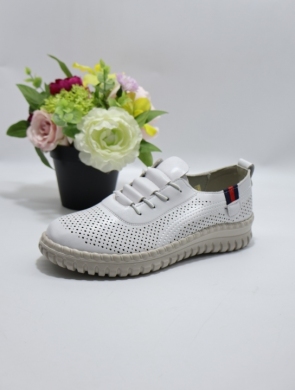 Buty sportowe damskie na płaskim (36-41) BK611 WHITE